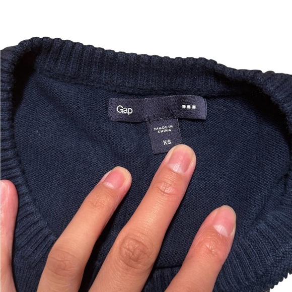 GAP Dark Blue Cardigan with Yellow Pattern - Picture 3 of 3